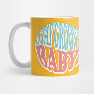 Groovy tshirt poster lettering, hippie, joy Mug